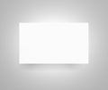 White flat 3d rendering blank banner paper sheet mockup on light grey background. Flayer, poster template for your Royalty Free Stock Photo