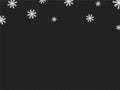 White flat snowflakes falling from top ,Christmas decoration isolated on png or transparent background, space for text, sale Royalty Free Stock Photo