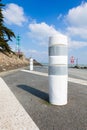 White flexible bollard