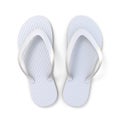 White flip flops top view 3D rendering Royalty Free Stock Photo