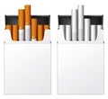 White flip-top hard cigarette packs without title Royalty Free Stock Photo