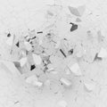 White floor that explodes and fragments