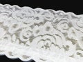 White floral lace band background Royalty Free Stock Photo