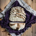 White flour warm spot levain bread Royalty Free Stock Photo