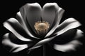 white flower with black background, 3 d illustrationwhite flower with black background, 3 d Royalty Free Stock Photo