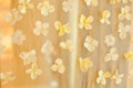 White Flower Petals Wedding Backdrop Background. Wedding Ceremony Special Occasion Event, Decoration Concept