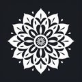 Bold Stencil Flower: Graphic Symmetry And Symbolism In Negative Space