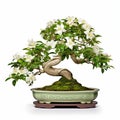 White Flowering Jasmine Bonsai: A Captivating Art Of Smooth Curves