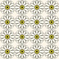 White flowery pattern inspired by pop art creates timeless and classic design that would look great