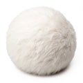 White Fluffy Ball Isolated on White Background Royalty Free Stock Photo