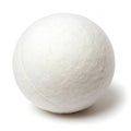 White Fluffy Ball Isolated on White Background Royalty Free Stock Photo