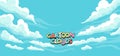 White and Fluffy Cartoon Style Clouds background