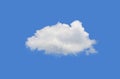 White fluffy cloud on blue sky background