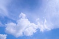 white fluffy cloud float on blue sky