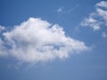 White fluffy cloud over blue summer sky background Royalty Free Stock Photo