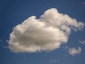 White fluffy cloud over blue summer sky background Royalty Free Stock Photo