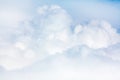 White fluffy cloud texture, big soft light blue cumulus clouds closeup, overcast sky background, cloudscape skies backdrop, heaven Royalty Free Stock Photo