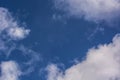 White fluffy clouds blue sky background. Royalty Free Stock Photo