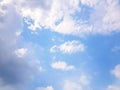 blue sky, with Background from flufly clouds Royalty Free Stock Photo