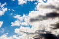White fluffy clouds in the blue sky background.Cloudy white blue sky in the nice blue heaven sky