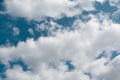 White fluffy clouds on blue sky. Nature background Royalty Free Stock Photo