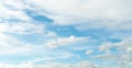 White fluffy clouds on blue sky. Soft touch feeling like cotton. White puffy cloudscape. Beauty in nature. Close-up white clouds Royalty Free Stock Photo