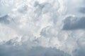 White fluffy clouds on cloudy sky. Soft touch feeling like cotton. White puffy cloudscape. Beauty in nature. Close-up white clouds Royalty Free Stock Photo