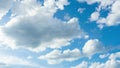 White fluffy clouds move horizontal in clear blues sky in bright sunny day, clouds skycaps background,Sky with clouds weather natu