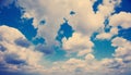 White fluffy clouds over blue sky. Royalty Free Stock Photo