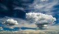 White fluffy clouds over blue sky Royalty Free Stock Photo
