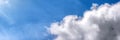 White fluffy clouds over blue sky. Nature background Royalty Free Stock Photo