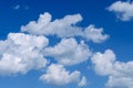 White fluffy clouds in the vast blue sky. Abstract nature background. Royalty Free Stock Photo