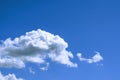 White fluffy clouds in the vast blue sky. Abstract nature background. Royalty Free Stock Photo