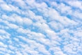 White fluffy cumulus clouds, blue sky Royalty Free Stock Photo