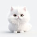 White Fluffy 3d Persian Kitten: Iconic Pop Culture Caricature