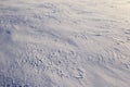 White fluffy snow, texture or background, top view. Royalty Free Stock Photo