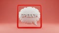 White Speech Bubble with \