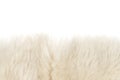 White fluffy wool texture isolated white background. natural fur texture. close-up for designers Royalty Free Stock Photo