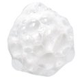 White foam bubbles texture isolated on white. Concept of wellness and beauty products Royalty Free Stock Photo