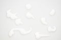 White foam bubbles texture. Shaving cream. Royalty Free Stock Photo