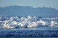 White foam of oceanic surf
