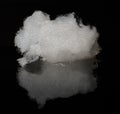 White foam with reflection isolated on black