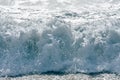 White foam sliding over sand. powerful ocean waves breaking natural background, Phuket Royalty Free Stock Photo