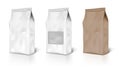 White Foil Or Paper Snack Food Bag Set