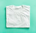 White folded t shirt