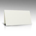 White Folder Paper Greeting Card Vector Template. Business Mock Up Fold Brochure Illustration Royalty Free Stock Photo