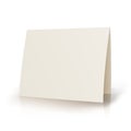 White Folder Paper Greeting Card Vector Template. Royalty Free Stock Photo