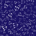 White Folder tree icon isolated seamless pattern on blue background. Computer network file folder organization structure Royalty Free Stock Photo