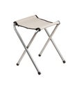 White folding camping stool isolated on white