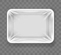 White food plastic tray